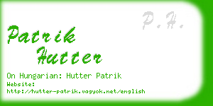 patrik hutter business card